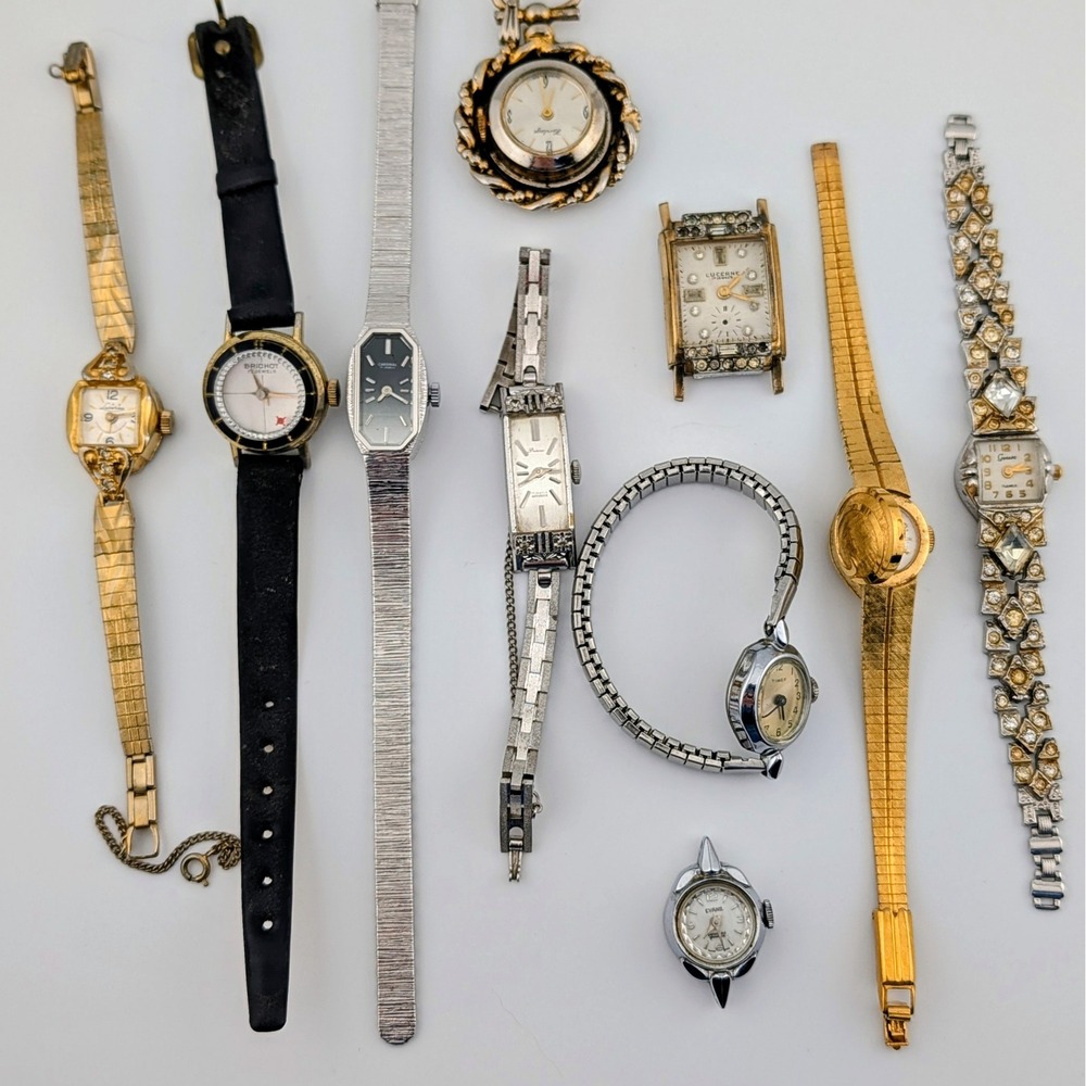 10 Vintage Ladies Mechanical Watch Lot Swiss Parts Repair Princess Lucerne